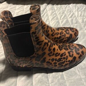 Naturalizer Leopard Puddle Boots